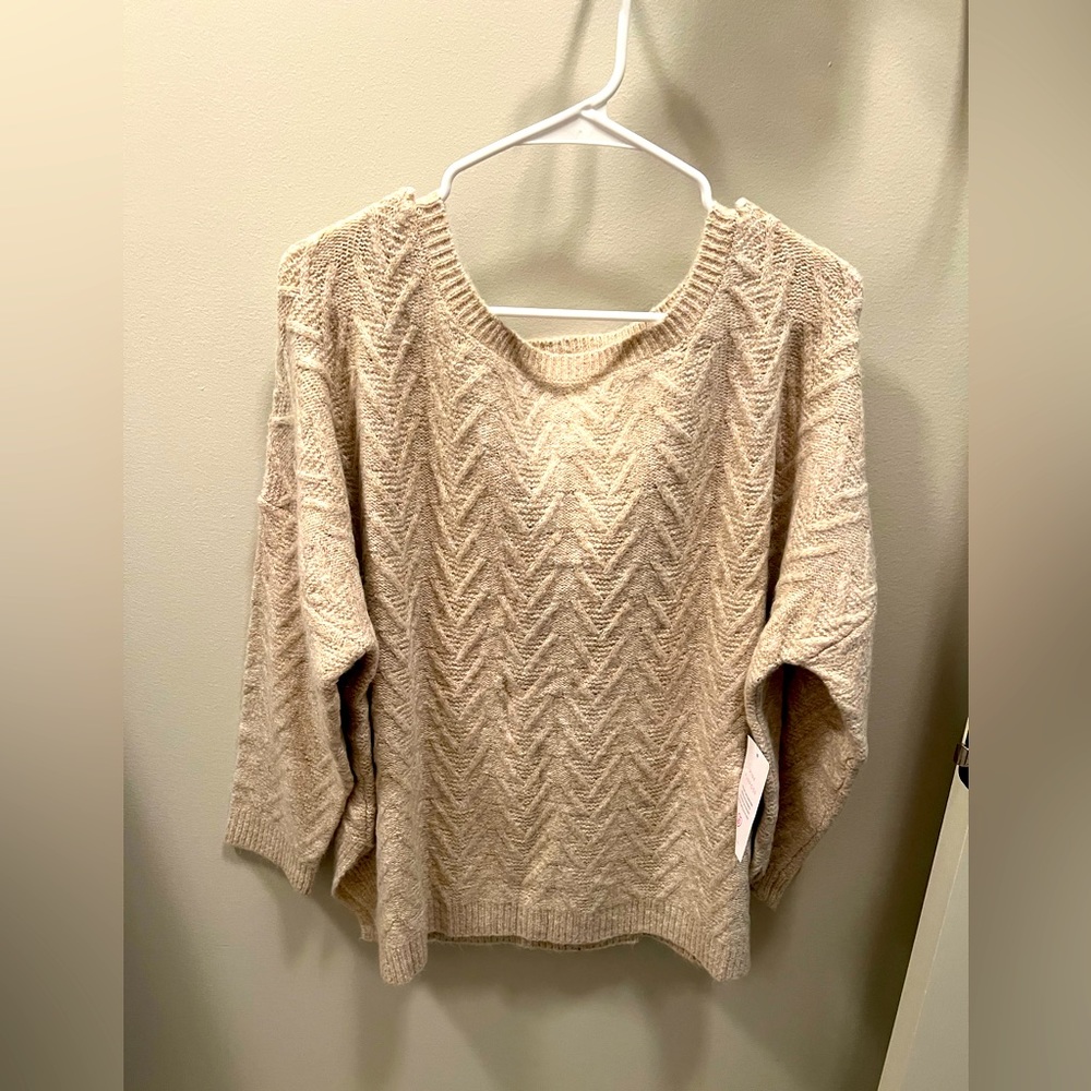 Candid Feelings Boatneck textured sweater Pink Lily